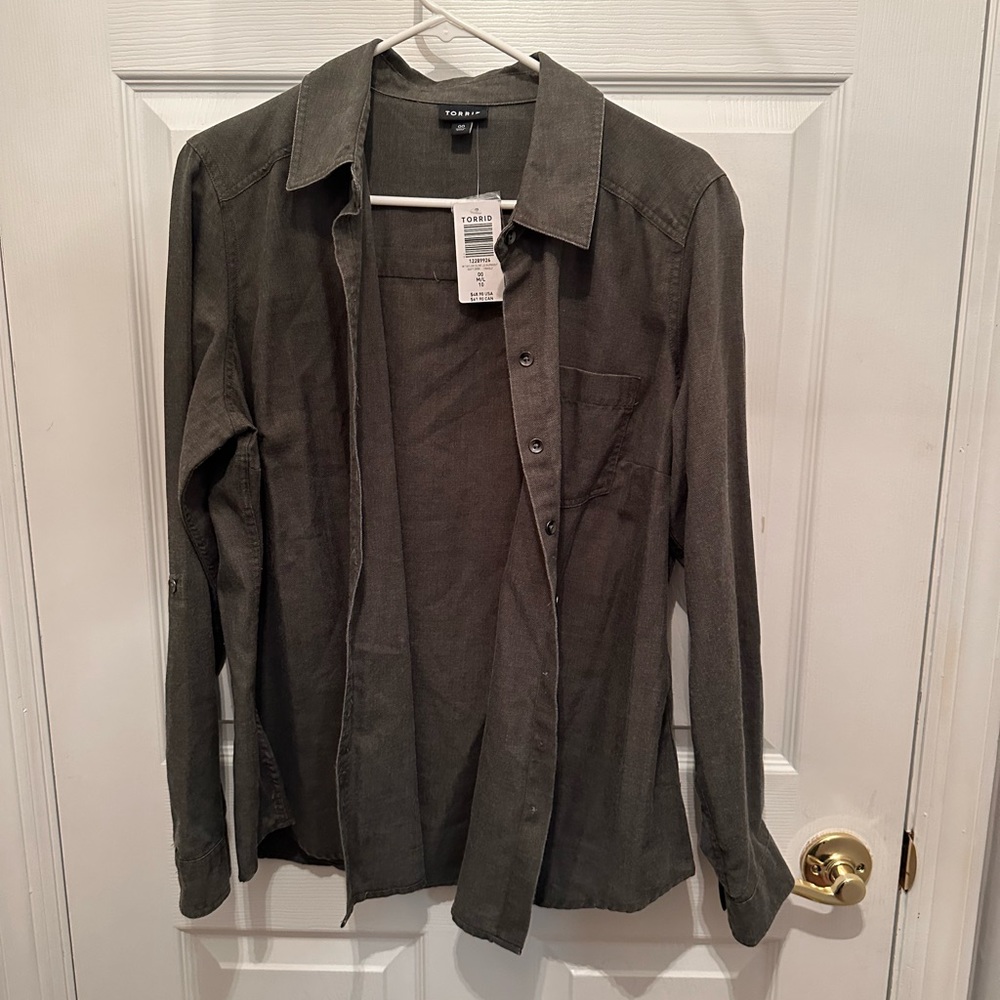Torrid Utility Button Up